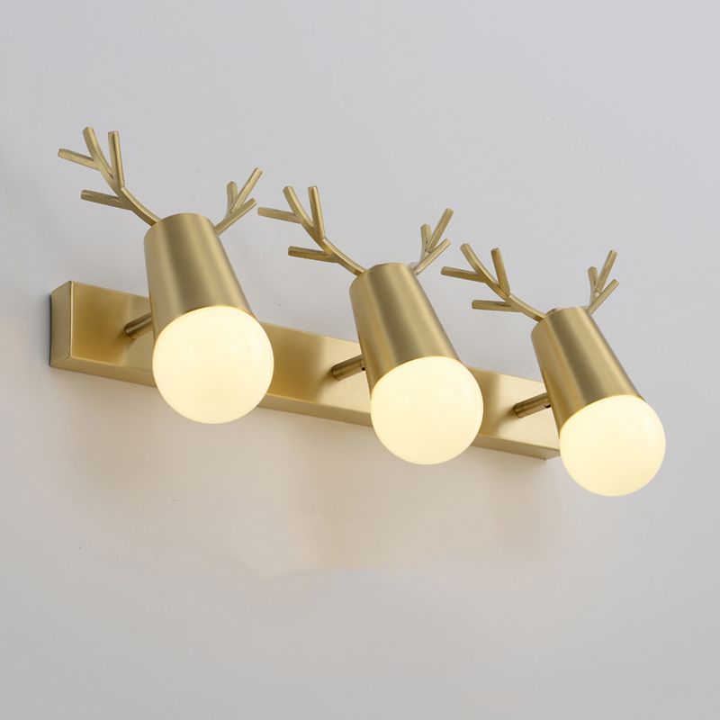 Modern Unique Shape Wall Light Fixture Metal Wall Mounted Lighting in Gold