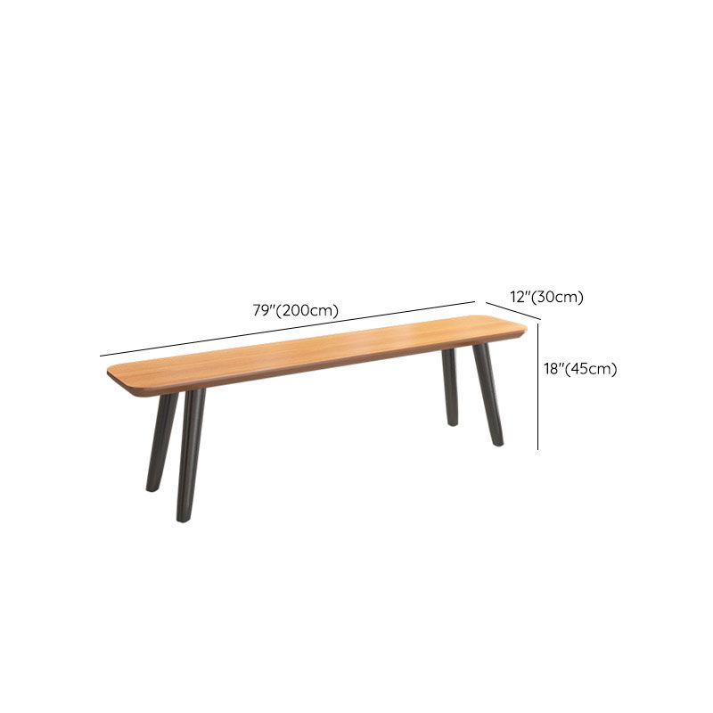 11.7-inch Width Modern Seating Bench Rectangle Solid Color Bench