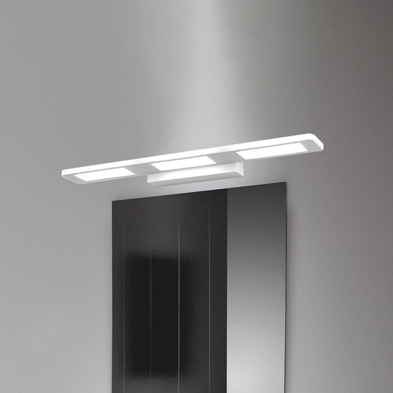 Luz de pared de tocador de acrílico rectangular LED modernista tocador blanco Luz en blanco/cálida luz