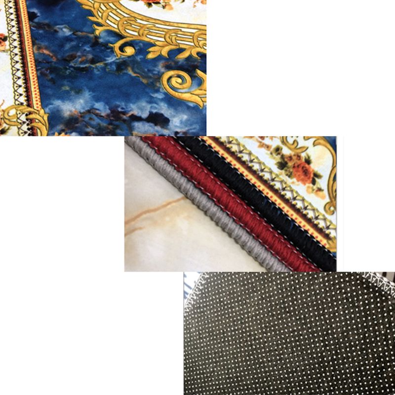 Alfombra de patrón floral americana alfombra multicolor de polipropileno alfombra alfombra de interior lavable para mascotas para salón para salón