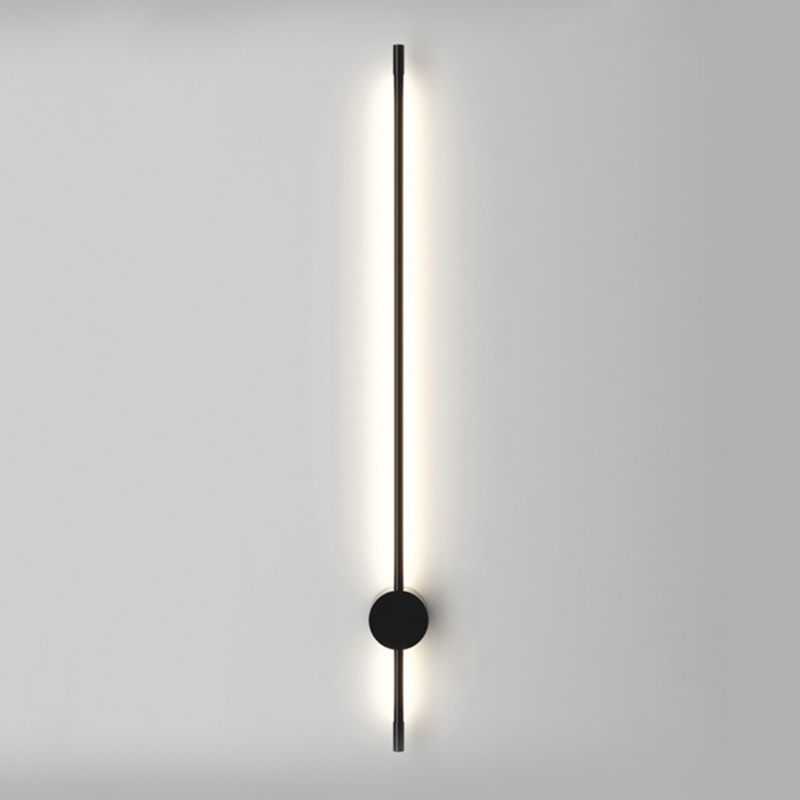 Modern Style Wall Lighting Ideas Linear Shape Sconce Light Fixtures in Black Finish