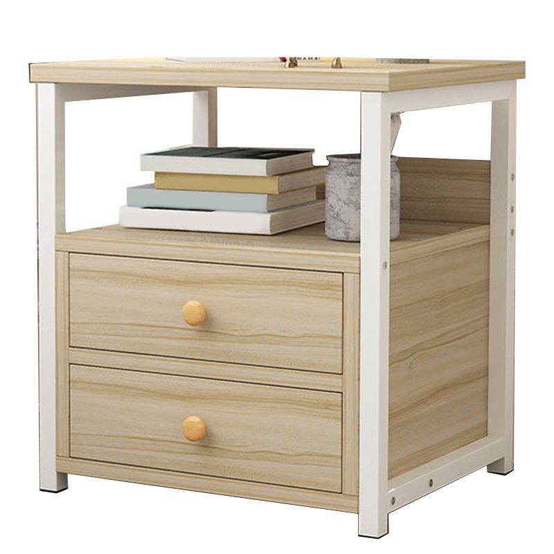 Modern Style Plate Countertop Metal Frame White/wood/walnut/off-white Nightstand