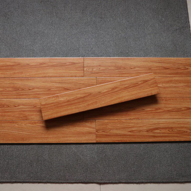 Wood Pattern Rectangle Floor Tile Straight Edge Indoor Floor Tile