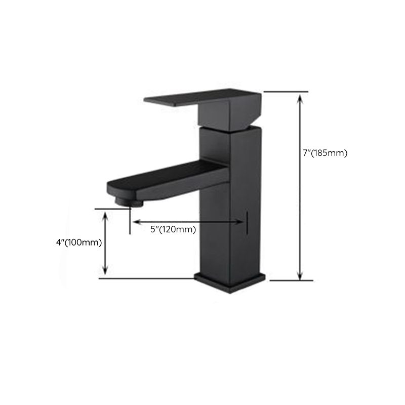 Modern Lavatory Faucet Centerset Bathroom Sink Faucet in Black