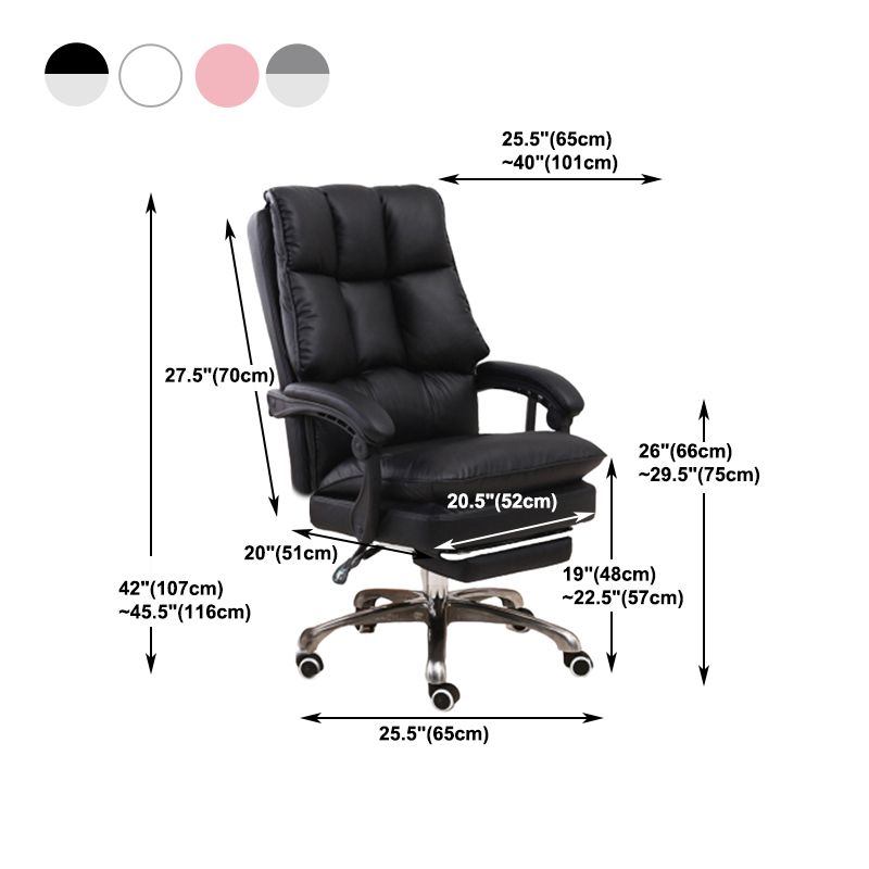 Executive Swivel Chair with Adjustable Arms Modern Computer Desk Chair with Wheels