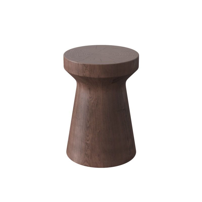 Pedestal End Table Natural/brown Round Wood Side End Table for Living Room