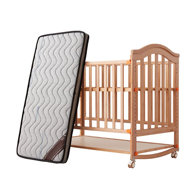 Home Rectangle Wooden Crib Farmhouse Style 5-In-1 Convertible Crib