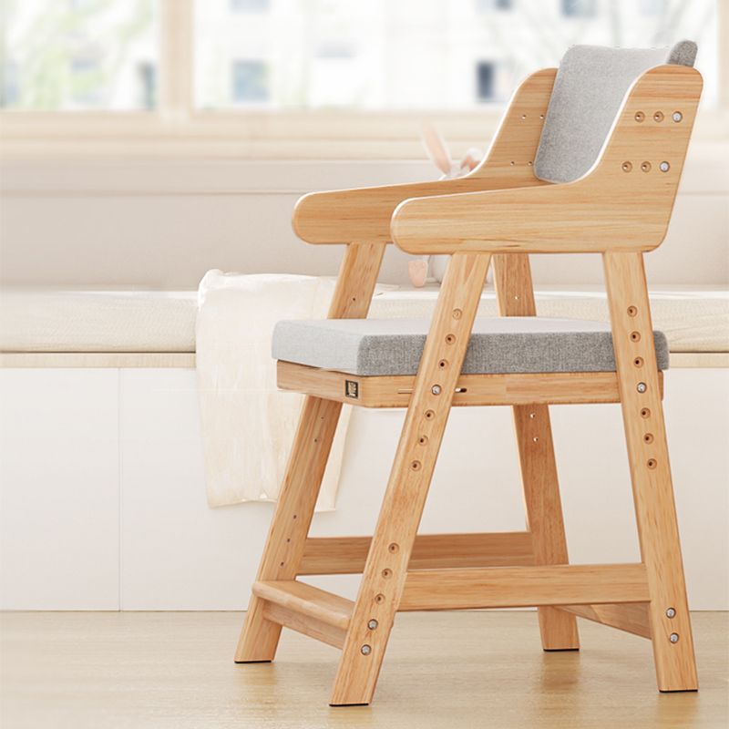 Solid Color Study Desk Child Wooden Desk with Hutch and Chair Set