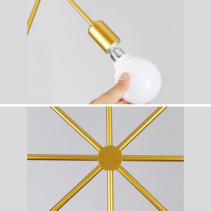 Metaalhangende plafondlicht geometrische minimalistische stijl hangend hanglamp voor stoffen winkel