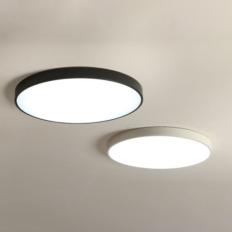 Metal LED Flush Mount Macaroon Circle Ceiling Mounted Fixture for Bedroom