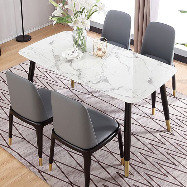 Glam Style Side Dining Chairs Faux Leather Dining Chairs for Dining Room