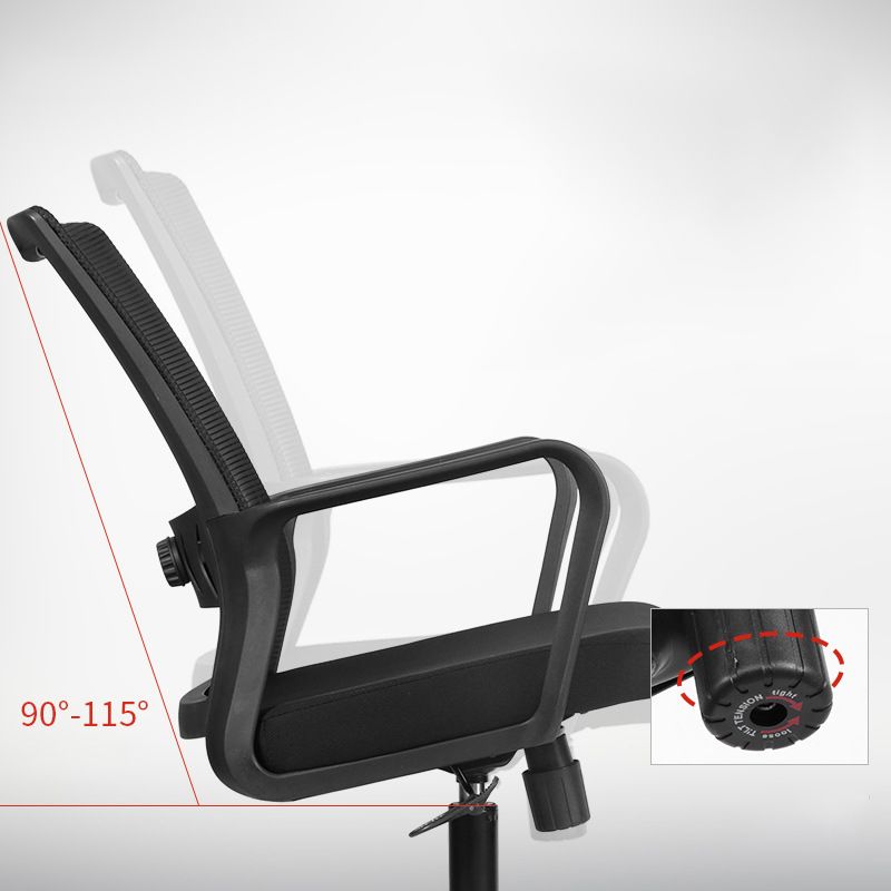 Contemporary Tilt Mechanism Office Chair with Arms and Wheels Chair