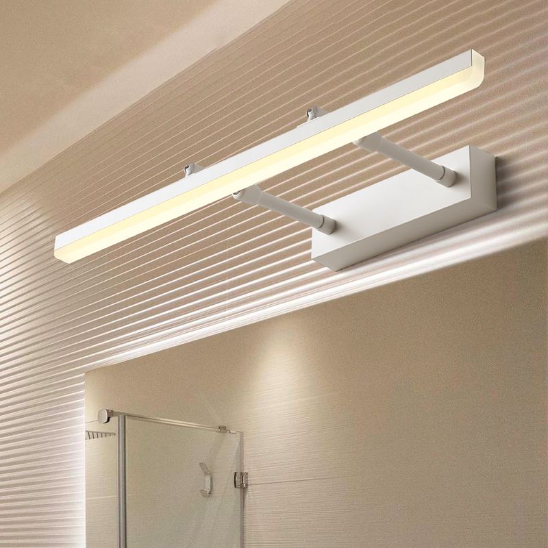 Metal Linear Wall Lighting Fixture Contemporary LED Wall Light Fixture for Bathroom