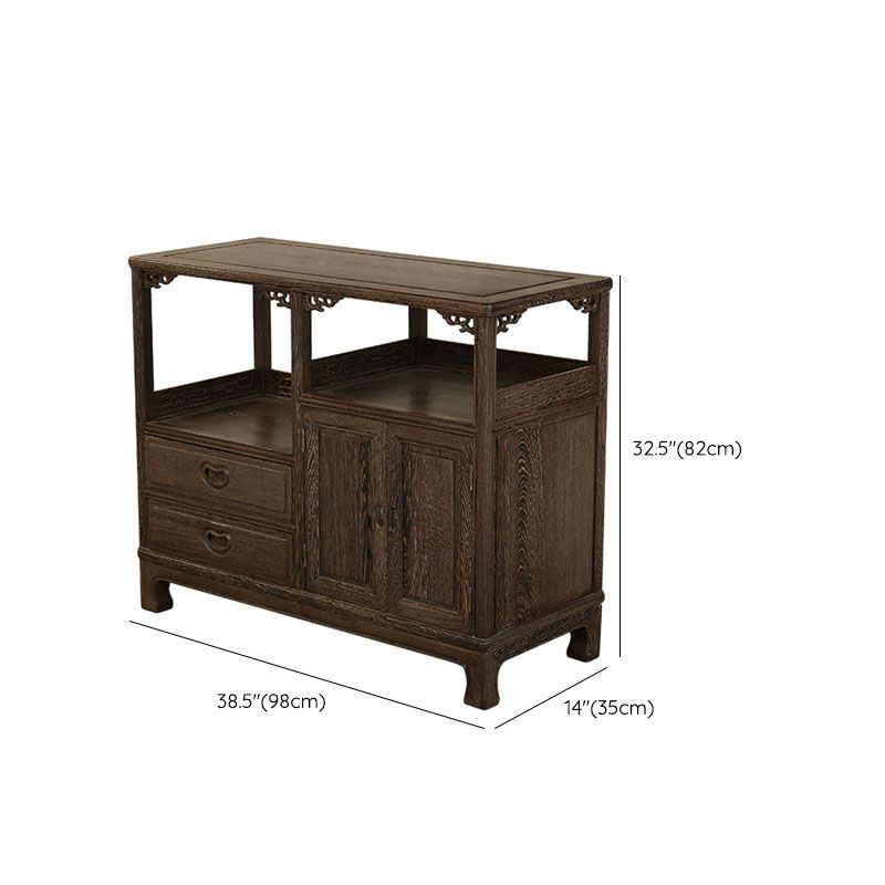 Modern 2 Drawers Sideboard Wood Server Cabinets Included for Living Room