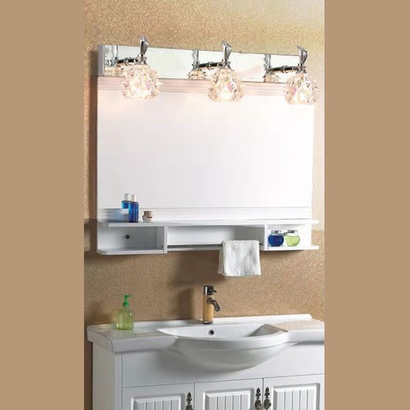 Modern Minimalist Style Bubble Vanity Lighting Fixtures Vanity Lights with Crystal Shade