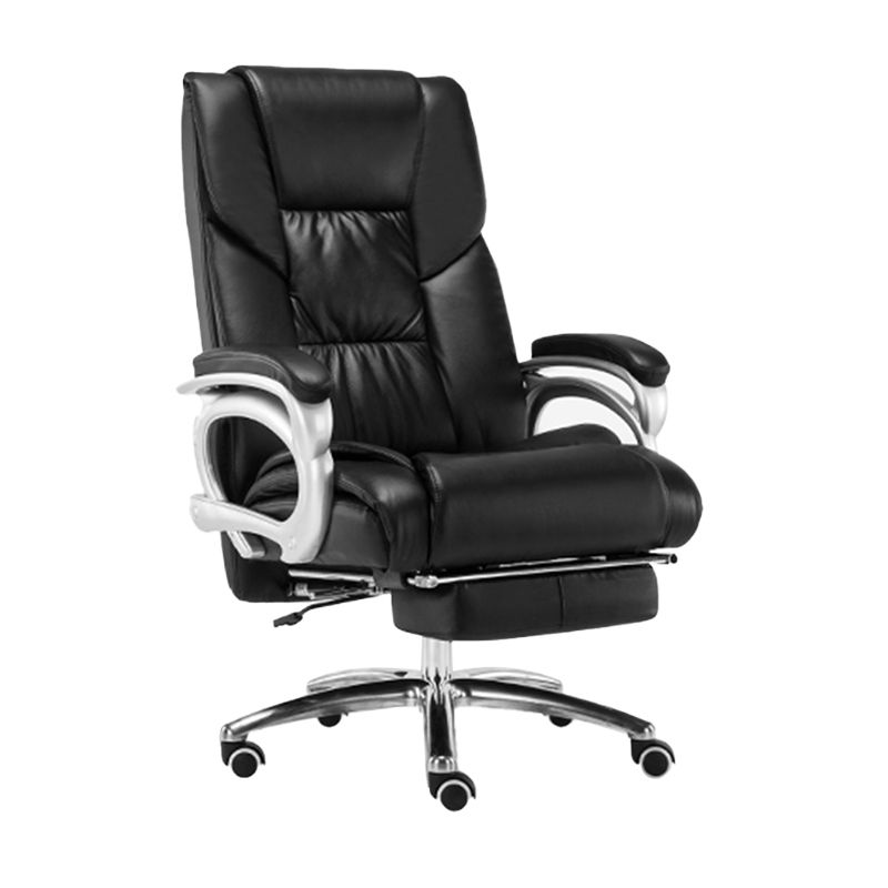 Metal Frame Modern Office Chair Swivel Computer Desk Chair with Padded Arms