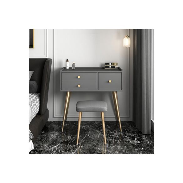 Gray/White Makeup Table With Drawer 15.74" W x 30.70" H for Bedroom