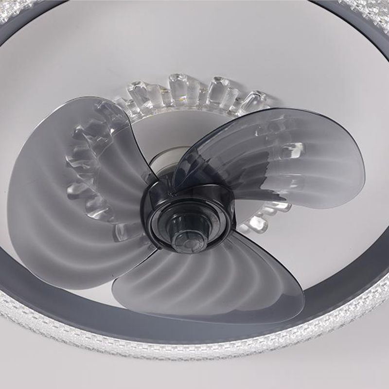 3-Blade Modernism Ceiling Fan Polish Finish LED Fan with Light for Home