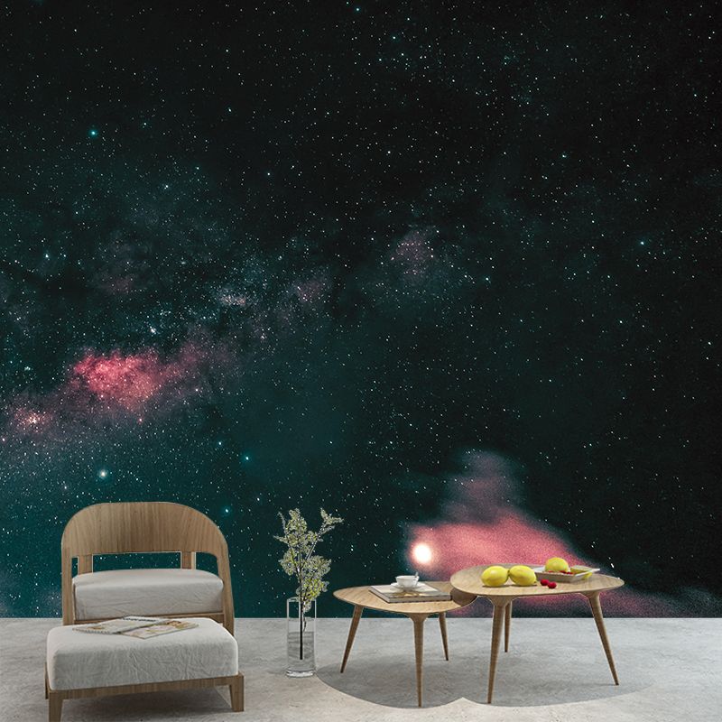 Universe Wall Mural Wallpaper Novelty Style Mildew Resistant for Living Room