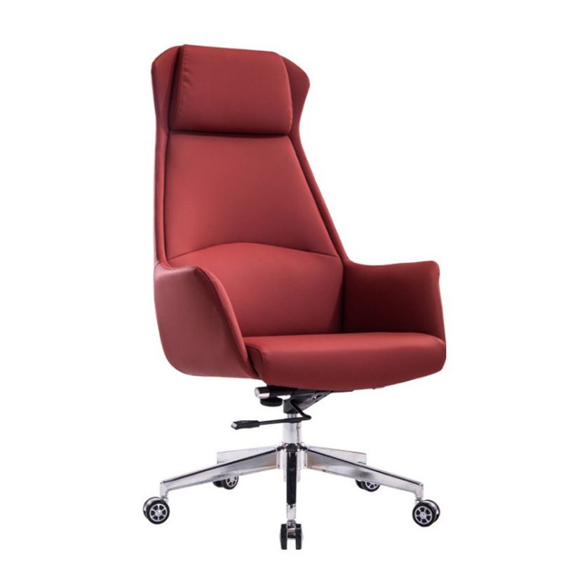 Modern Office Chair Adjustable Seat Height No Distressing Desk Chair with Wheels