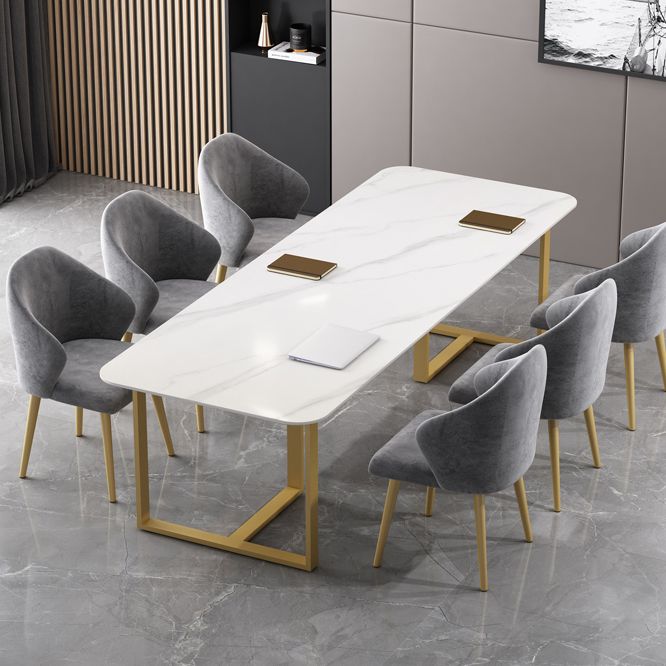 Sintered Stone Meeting Table Industrial Working Table for Office