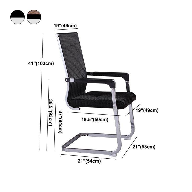 Modern Style Microfiber Office Chair Chrome Metal Base Desk Chair