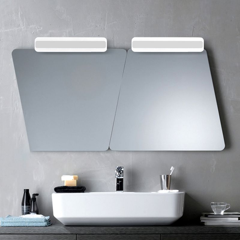 Rectangle LED Bath Bar in Sliver Finish Stainless Steel and Acrylic Bathroom Vanity Light