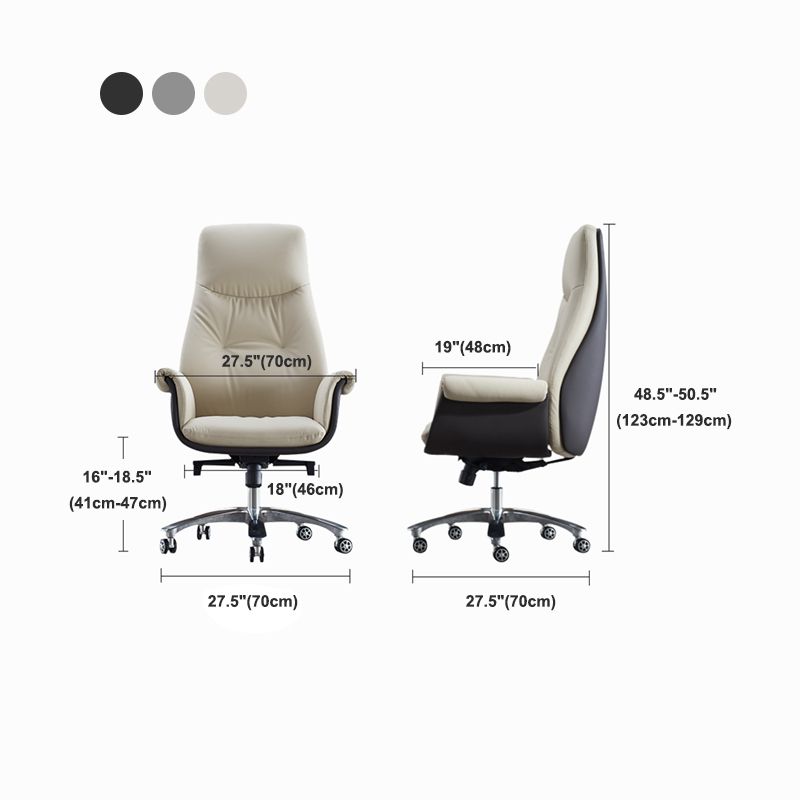 Modern Leather Executive Chair Tilt Mechanism Swivel Office Chair