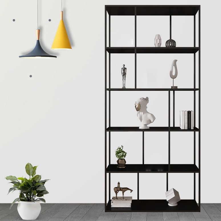 Metal Iron Etagere Bookshelf Contemporary Vertical Open Bookcase