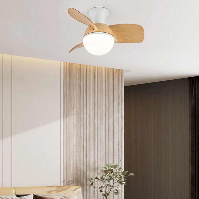 Nordic Style 1-Light Ceiling Fan Lamp Ball Shape Ceiling Fan Light for Bedroom