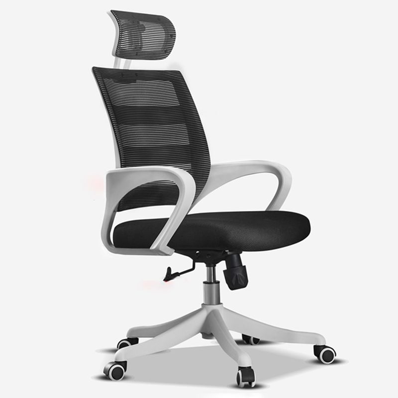 Adjustable Wheels Office Chair Contemporary High Back Desk Chair