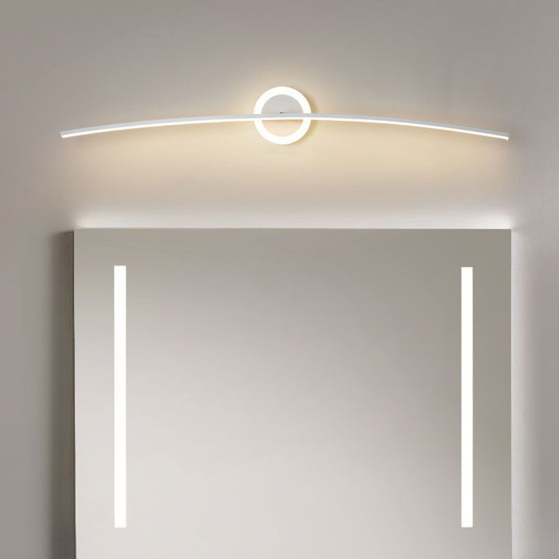 Metalen slanke muur ijdelheid licht moderne stijl 1 licht ijdelheid verlichting ideeën in wit