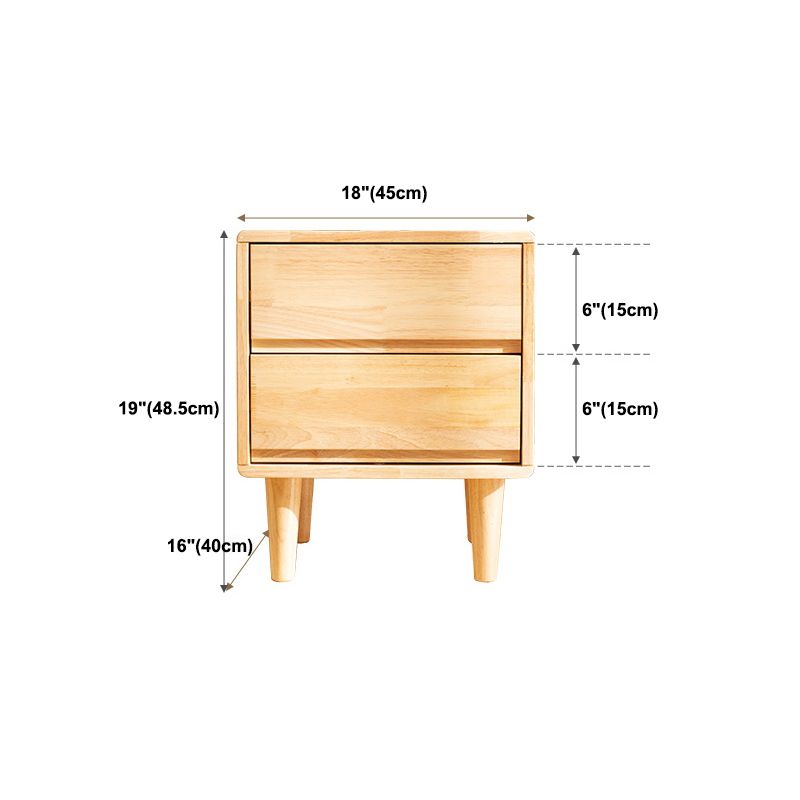 Solid Wood Bedside Cabinet Legs Included Night Table with Drawer