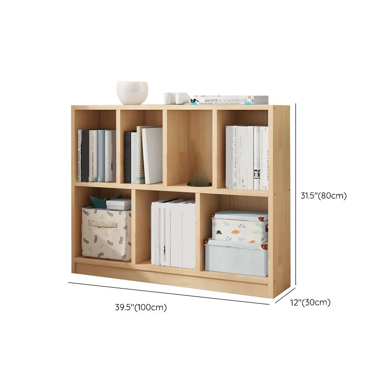 Modern Solid Wood Bookshelf Closed Back Bookcase with Shelves