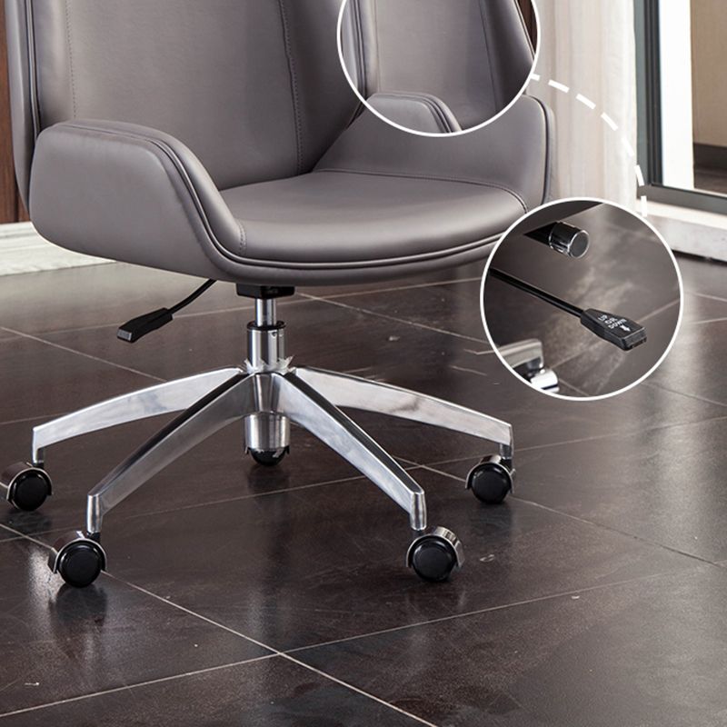 Contemporary Mid-back Conference Chair Ergonomic Swivel Wheels Chair