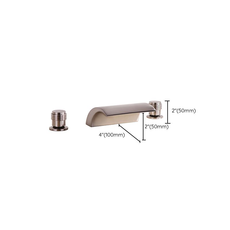 2-Handle Brushed Nickel Widespread Faucet 3-Hole Widespread Bathroom Sink Faucet in Chrome