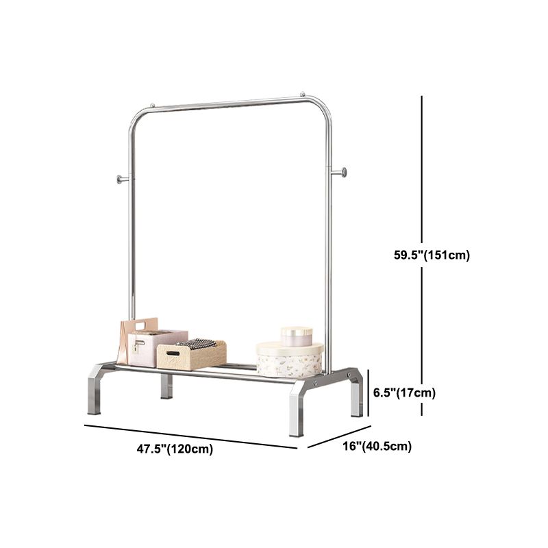 Contemporary Entryway Kit Metal Free Standing Hooks Shelving Included Hall Stand