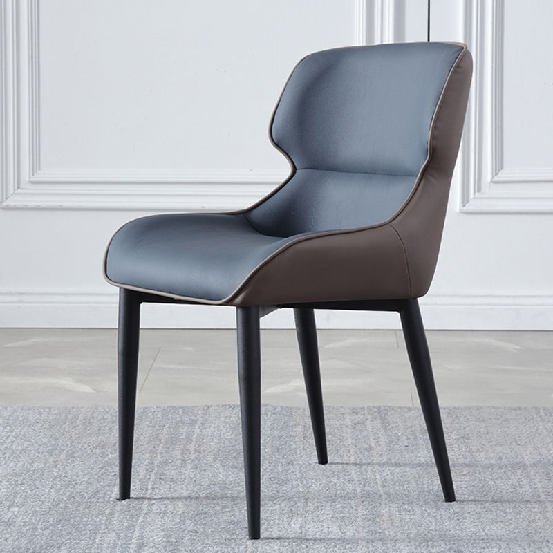 Modern Faux Leather Dining Chair Arm Wingback Side Chair for Home Use