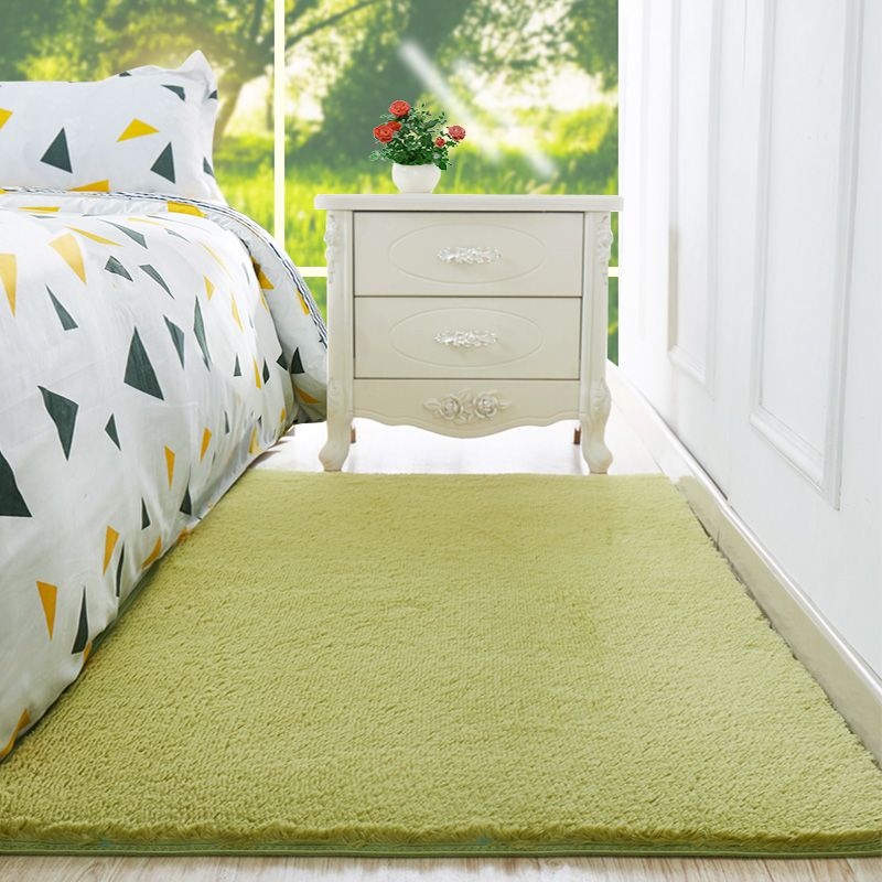 Rapis de couleur unie scandinave Tapis de couleur en fausse en laine Multi couleurs Tymage résistant au tapis sans glissement lavable pour chambre à coucher