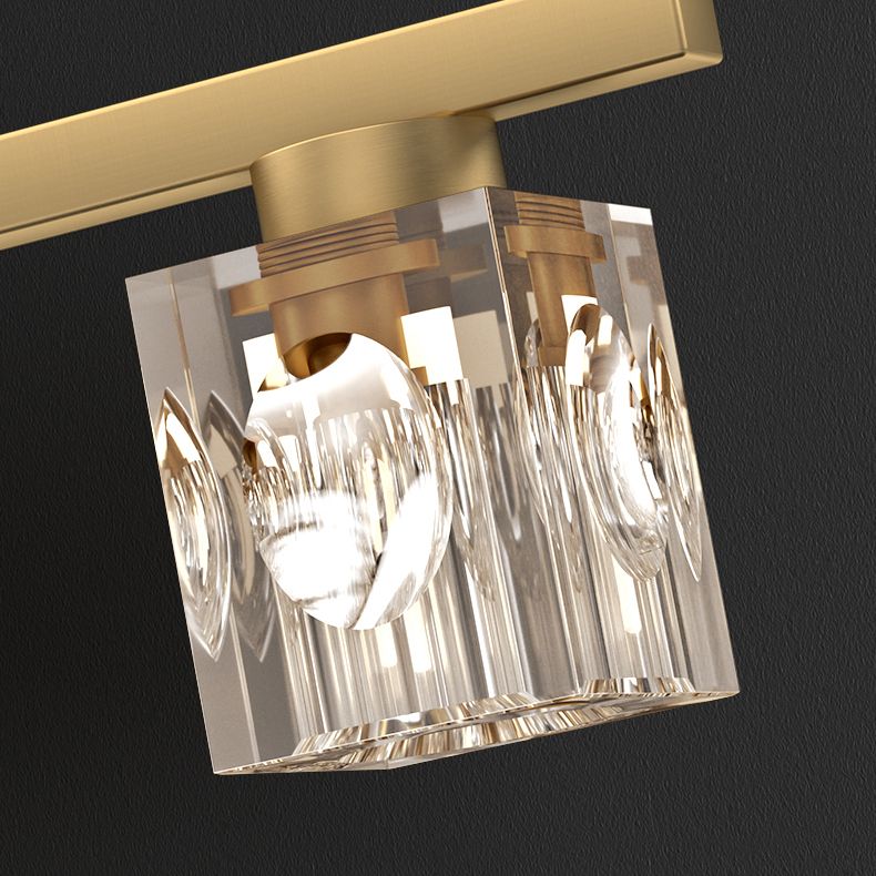 Bronze Crystal Contemporary Wall Sconce Wall Mounted Lighting for Bathroom