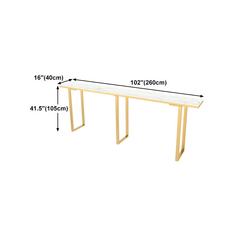 Nordic Style Rectangle Sintered Stone Table Dining Bar Counter Table for Kitchen