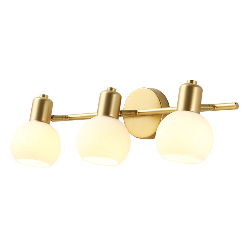 Globe Globe Vanity Sconce Lights Milk en verre mural mural pour salle de bain