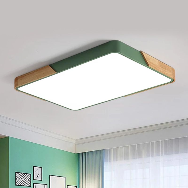 Geometric Shape Flush Mount Nordic Style Ceiling Mount Light Fixture for Living Room