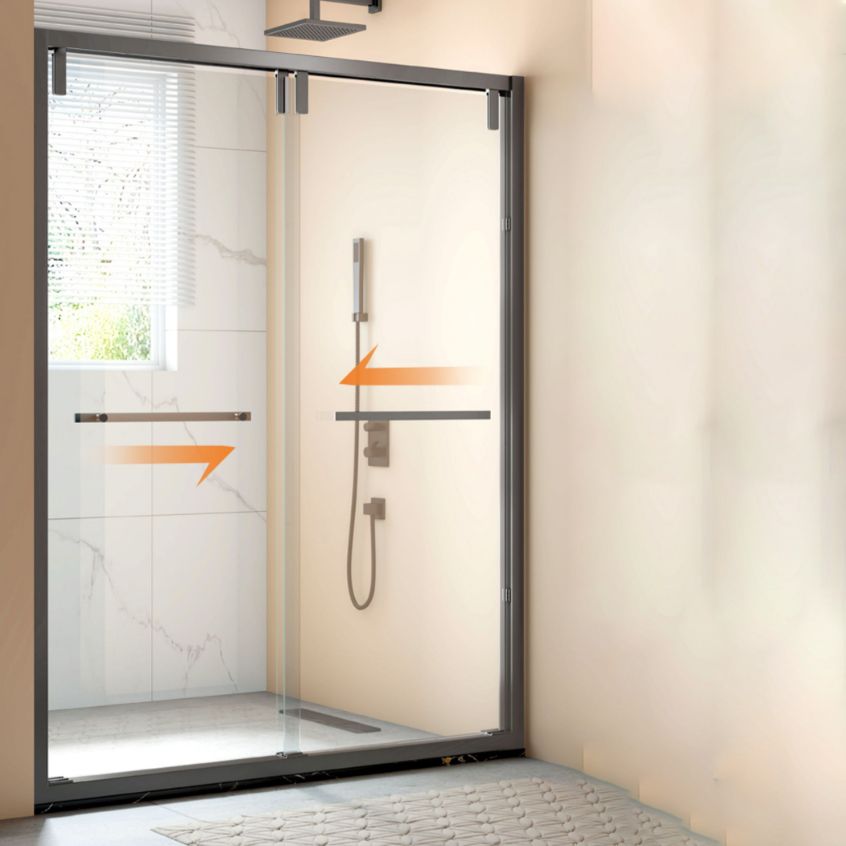 Semi-frameless Double Sliding Shower Door, One-line Shower Room Partition