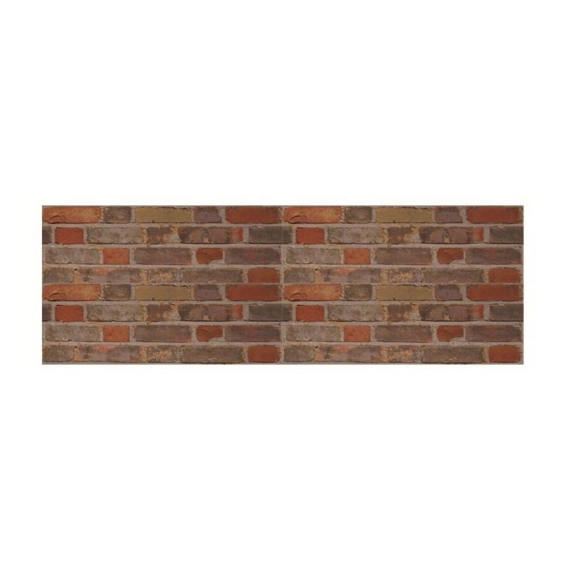 Industrial Brick Look Peel Wallpaper Panels for Living Room 4.6-sq ft Wall Decor in Grey-Red