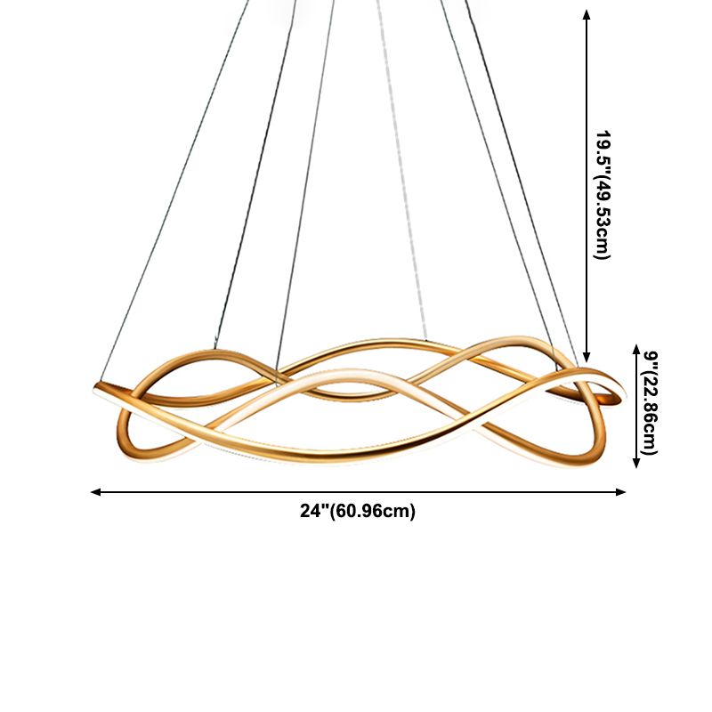 Les lustres de lustre agiétant des lustres en métal moderne en finition en or