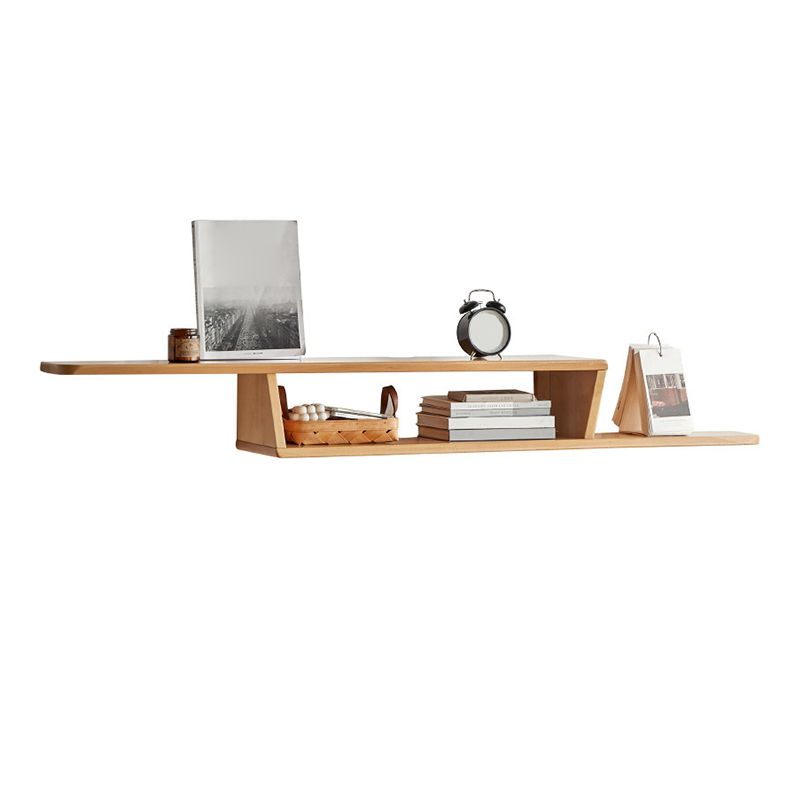 Scandinavian Wooden TV Stand Console with Shelf for Living Room