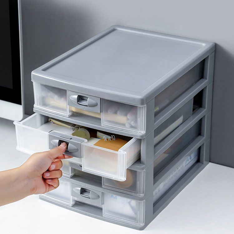 Modern Plastic Filing Cabinet Solid Color Filing Cabinet for Home Office