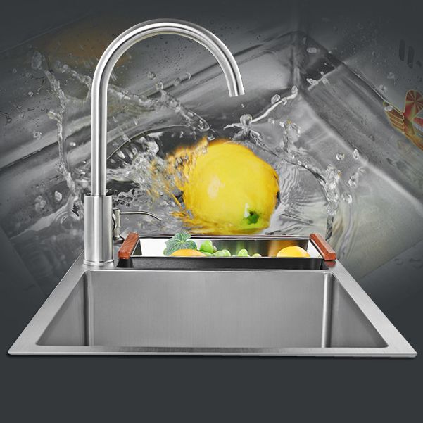 Contemporary Workstation Sink Stainless Steel Undermount Kitchen Sink