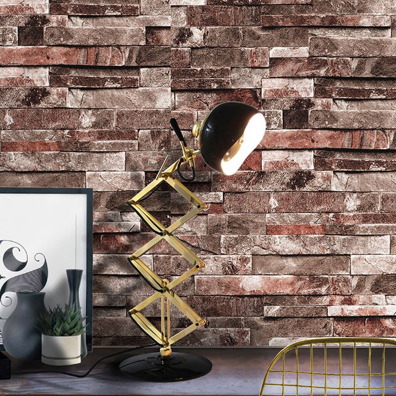 Red Brick Look Wallpaper Roll Temporary Peel and Stick Industrial Living Room Wall Covering